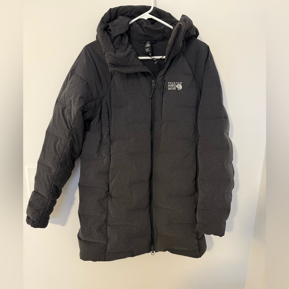 Mountain Hardwear Charcoal Jacket long puffy coat down